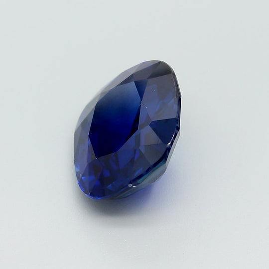 AGL Certified 5.75 Carat Burma No Heat Cushion Cut Blue Sapphire Loose Stone