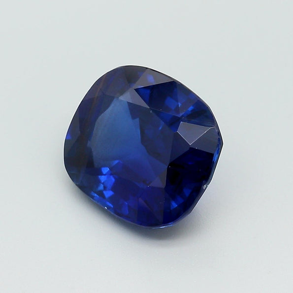 AGL Certified 5.75 Carat Burma No Heat Cushion Cut Blue Sapphire Loose Stone