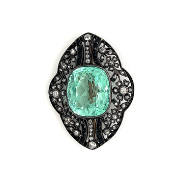AGL Certified No Heat Ural Mountain Russian Beryl Pin in 14k – Assay Jewelers