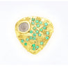 Antique Italian Coin Signed Gage in 18K Gold Brooch