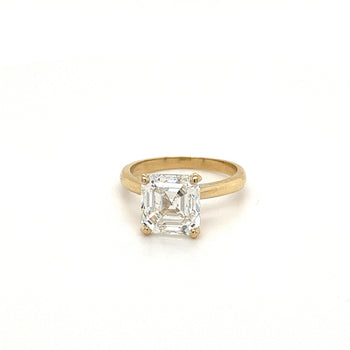 As Grown 4.01 Carat Asscher Cut Lab Grown Diamond Solitaire 14k Gold Ring – Assay Jewelers