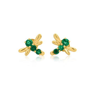 Blue Diamond Dragonfly Stud Earrings in 14K White Gold – Assay Jewelers