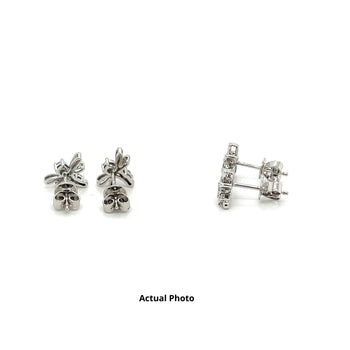 Blue Diamond Dragonfly Stud Earrings in 14K White Gold – Assay Jewelers