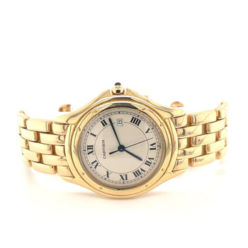 Montre unisexe Cartier Cougar Midsize en or jaune 18K 33 mm réf. 887904 – Assay Jewelers