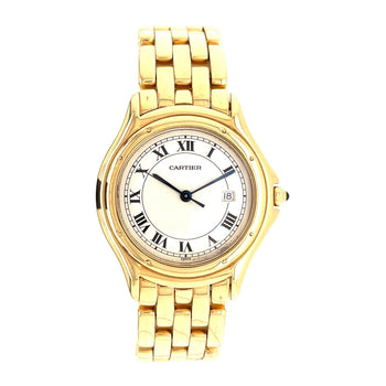 Montre unisexe Cartier Cougar taille moyenne en or jaune 18K, 33 MM, réf. 887904 – Assay Jewelers