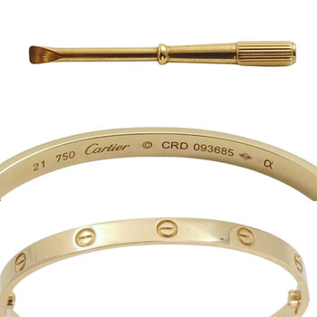 alt
Bracelet Love Cartier en or jaune, taille 21, avec boîte Cartier d'origine / outil de vissage – Assay Jewelers