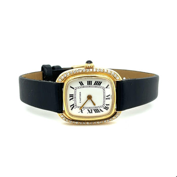 Cartier Paris Gondole 18K Gold Diamond Bezel White Dial Manual Wind Watch – Assay Jewelers