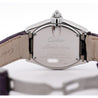 Cartier Roadster 31mm Ref. 2875 Purple Purple Leather Strap Steel Watch