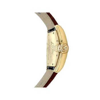 Montre Cartier Roadster réf. 2524 pour homme, grand modèle tonneau en or 18K sur cuir, avec boîte et papiers – Assay Jewelers