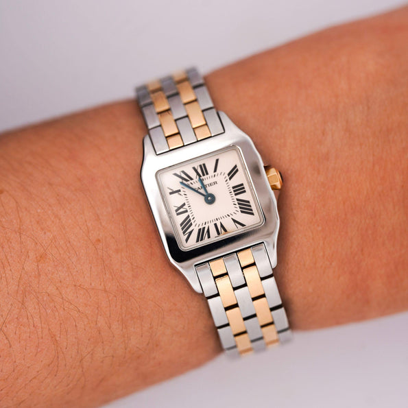 Cartier Santos Demoiselle 2698 Two-Tone Steel & 18K Gold Ladies Bracelet Watch
