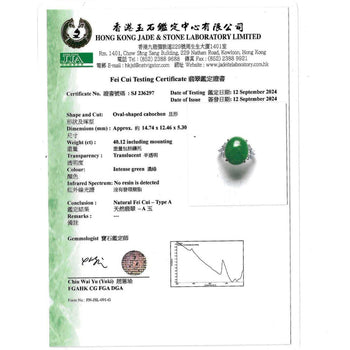 Certified Untreated 8.14 Carat Jadeite Jade A Fei Cui Platinum Ring – Assay Jewelers