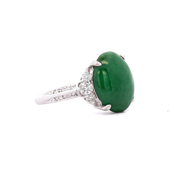 Certified Untreated 8.14 Carat Jadeite Jade A Fei Cui Platinum Ring – Assay Jewelers