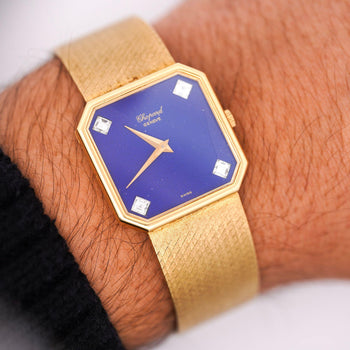 Chopard Blue Lapis Lazuli 18K Gold 26mm Vintage Watch Circa 1970s – Assay Jewelers