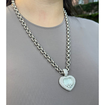 Chopard Happy Diamond 18Kt White Gold Heart Shape Pendant Necklace with Pouch & Papers – Assay Jewelers