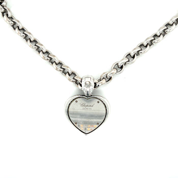 Chopard Happy Diamond 18Kt White Gold Heart Shape Pendant Necklace with Pouch & Papers – Assay Jewelers