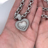 Chopard Happy Diamond 18Kt White Gold Heart Shape Pendant Necklace with Pouch & Papers