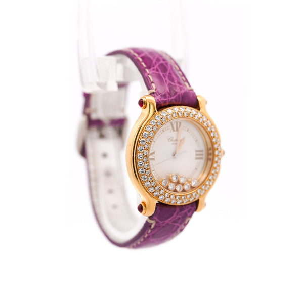 Chopard Happy Diamond Sport 32mm Ref. 4144 18K Gold Quartz Watch