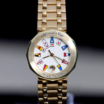 Corum Admiral's Cup Nautical Flag Dial 27mm Circa 1990 18K Yellow Gold Watch – Assay Jewelers