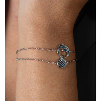 Bracelet diamant lune croissante et étoile en or blanc 18k – Assay Jewelers