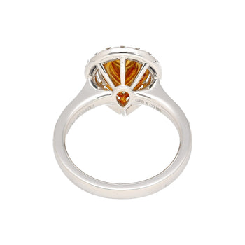 Bague diamant jaune vif fantaisie taille poire, 1,05 carat, certifiée EGL – Assay Jewelers