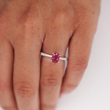 GIA 1.25 Carat Burma Ruby & Pave Diamond 18K White Gold Ring – Assay Jewelers