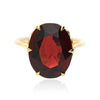 GIA 8.89 Carat Oval Pyrope Almandine Garnet Six Prong 18K Yellow Gold Solitaire