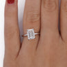 GIA Cert 2.55 Carat Emerald Cut Lab Grown Diamond 14K White Gold Engagement Ring