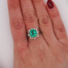 GIA Cert. 2.59 Carat Colombian Emerald & Diamond Platinum Gold Cocktail Ring