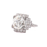 GIA Cert. 5.01 Carat Old Euro Cut Diamond Edwardian Antique Platinum Ring