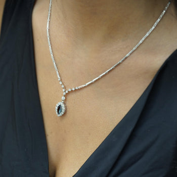 GIA Certified 0.61 Carat Marquise Alexandrite Diamond Platinum Drop Necklace – Assay Jewelers
