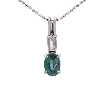 GIA Certified 0.86 Carat Brazilian Alexandrite & Diamond Platinum Drop Necklace – Assay Jewelers