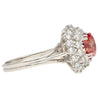 GIA Certified 1.63ct Padparadscha Sapphire & Diamond Ring