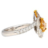 GIA Certified 2.17 Carat TW Fancy Intense Orange Shield Mixed Cut Diamond Ring