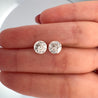 GIA Certified 2.68 Carat Old Euro Cut Diamond Stud Earrings