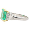 GIA Certified 2.91 Carat Colombian Emerald & Diamond Platinum Ring