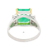 GIA Certified 2.91 Carat Colombian Emerald & Diamond Platinum Ring