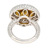 GIA Certified 3.3 Carat Fancy Intense Yellow Flawless Round Diamond Ring