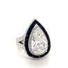 GIA Certified 4.48 Carat Pear Shape, H/SI2, Diamond Ring