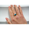 GIA Certified 5.25 Carat Oval Cut Blue Zircon & Diamond Bypass Ring Signed Richard Krementz