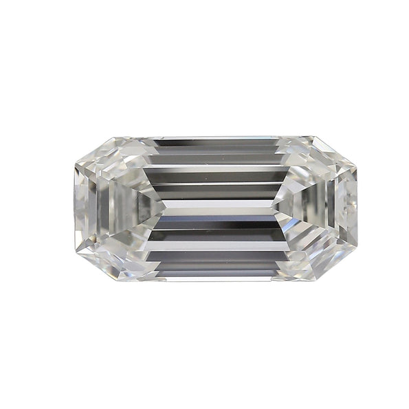 GIA Certified 5.36 Carat Emerald Cut Diamond East West Bezel Unisex Ring