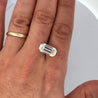GIA Certified 5.36 Carat Emerald Cut Diamond East West Bezel Unisex Ring