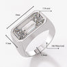 GIA Certified 5.36 Carat Emerald Cut Diamond East West Bezel Unisex Ring