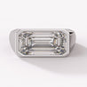 GIA Certified 5.36 Carat Emerald Cut Diamond East West Bezel Unisex Ring
