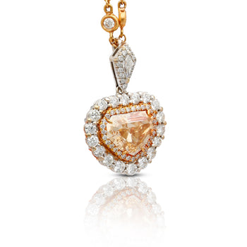 GIA Certified 5.78ct Color Shield Cut Diamond Pendant Necklace – Assay Jewelers