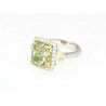 GIA Certified 6.07 Carat Radiant Cut Fancy Brownish Greenish Yellow Diamond Ring