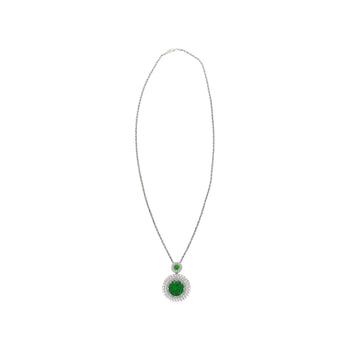 GIA Certified 8.58 Carat Demantoid Pendant Necklace in 18K White Gold – Assay Jewelers