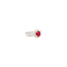 GRS Certified 1.37 Carat Burma Pigeon Blood Ruby & Diamond Ring in 18K Gold