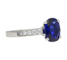 GRS Certified 2.06 Carat Vivid Deep Blue Sapphire & Diamond Ring