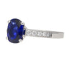 GRS Certified 2.06 Carat Vivid Deep Blue Sapphire & Diamond Ring