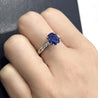 GRS Certified 2.06 Carat Vivid Deep Blue Sapphire & Diamond Ring